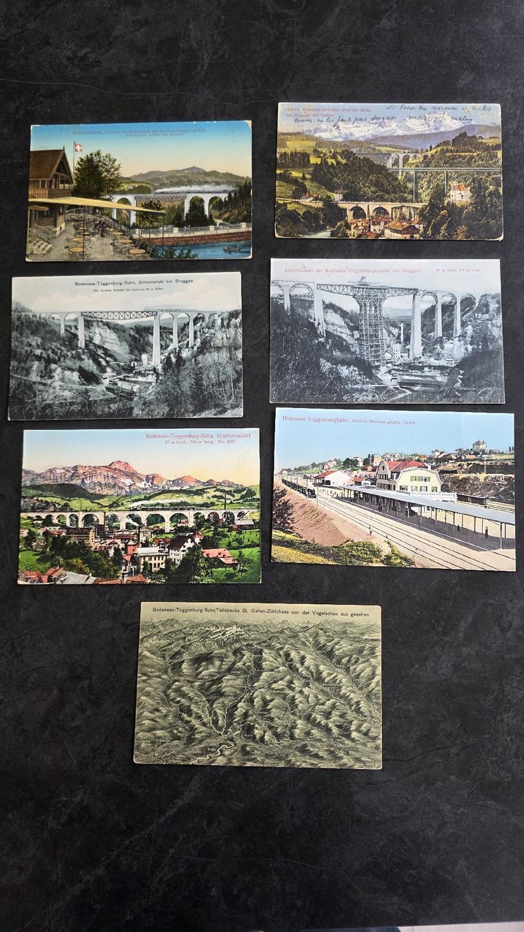 Cartes postales: 7 Karten Bodensee - Toggenburgbahn – D'occasion à Reichenburg par ibiza18