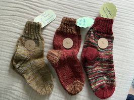 Kindersocken handgestrickt Gr. 28/29 Fussslänge 17,5cm