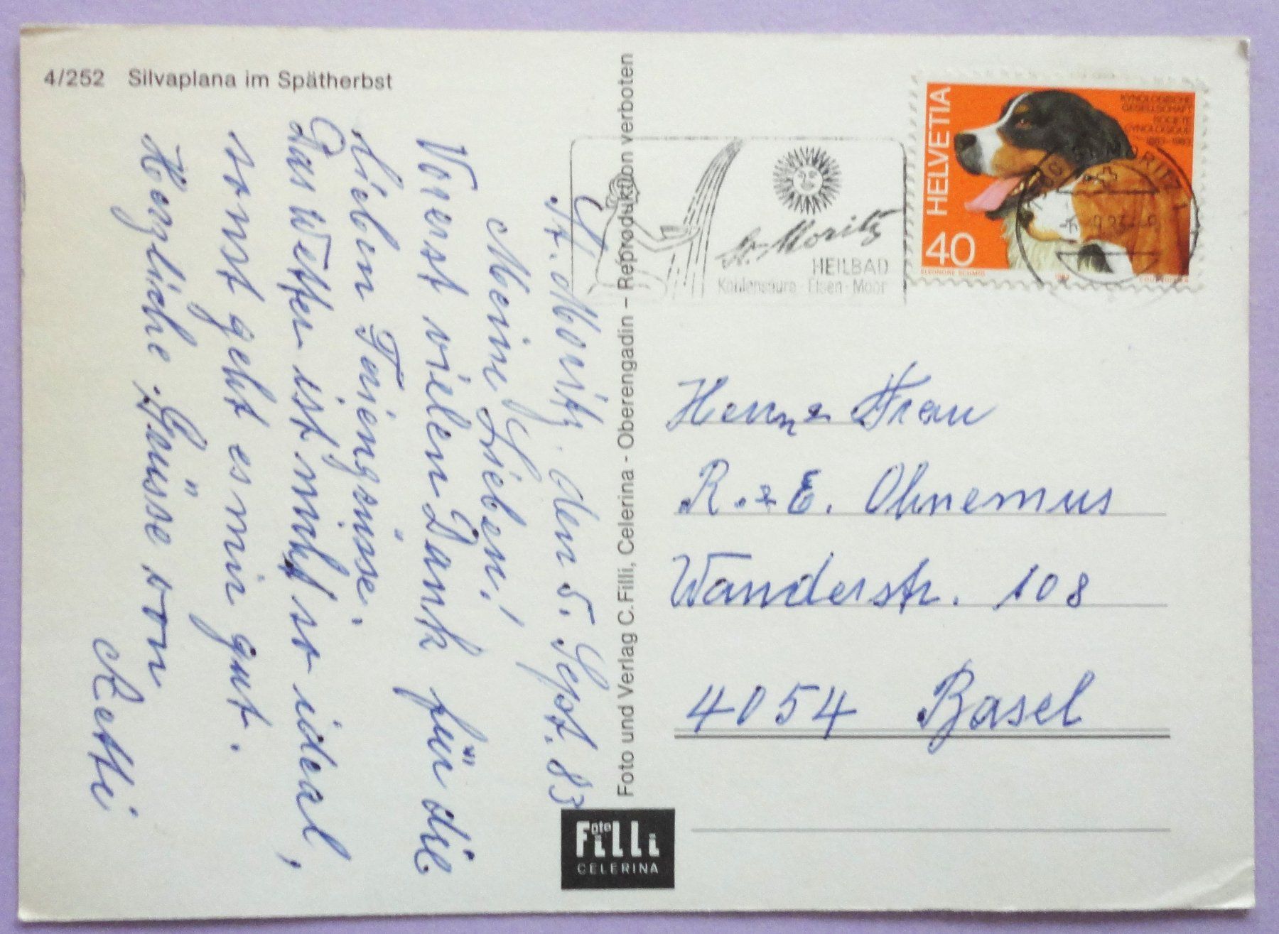 Cartoline postali: Silvaplana im Spätherbest – Difettoso da Fétigny venduto da Billy2miny 1