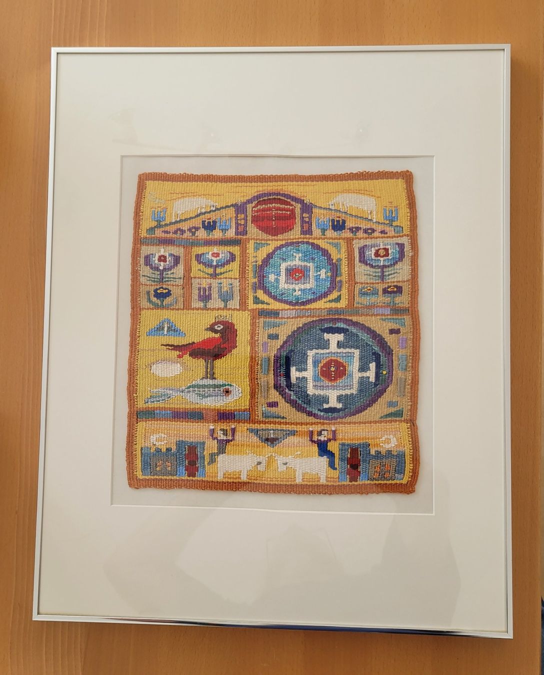 Poster & Bilder: Erna Haller Wandteppich "Der andere Garten" gerahmt. – Gebraucht aus Dörflingen von tucson16