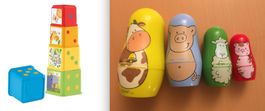 Fisher Price Stapelwürfel und Jako-o Matrjoschka