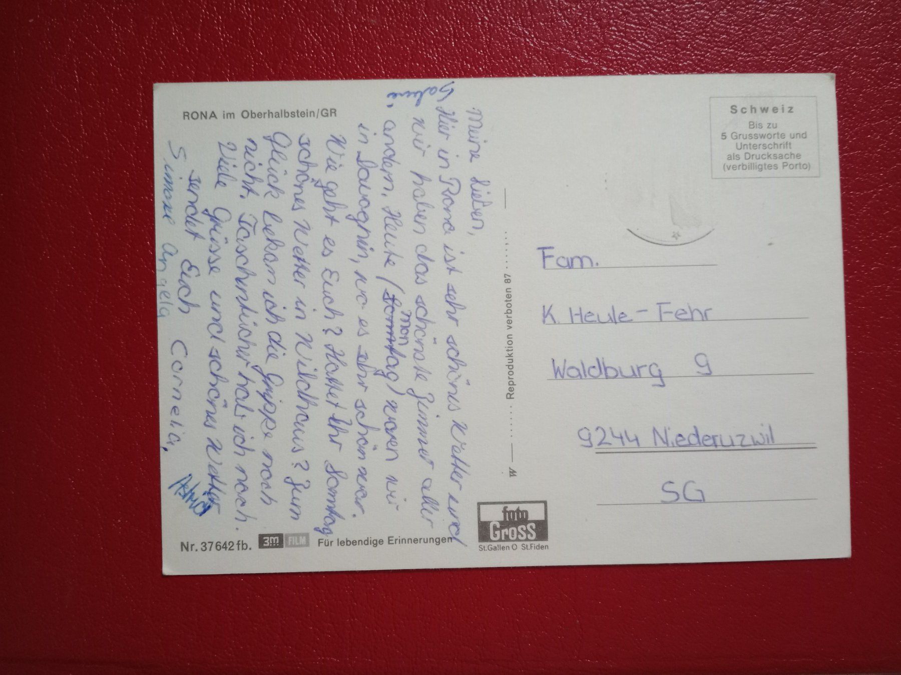Cartoline postali: Rona Oberhalbstein Winter Graubünden mehrbildrig – Usato da Küttigen venduto da Melisch1000 1