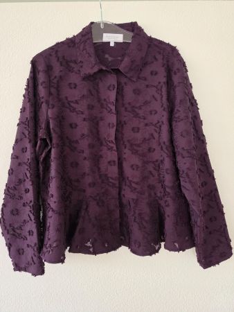 Richroyal Bluse violett Blumenmuster Grösse 40 Neu