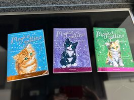 lotto 3 pezzi / Magico gattino volume 1-2-8 italiano +7anni