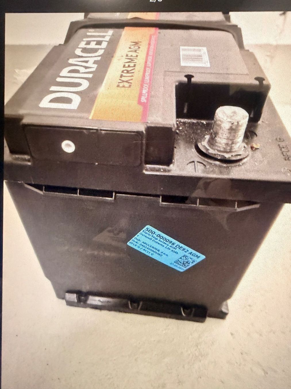 Batterie: Autobaterie Duracel 92 AGM – Usato da Neuendorf venduto da Sommer.2021 1