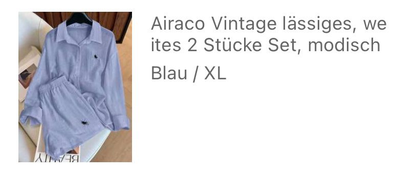 Blusen: Polo Set Hemd + Short Hellblau / Ensemble XL – Gebraucht aus Muensingen von drleevsy 5