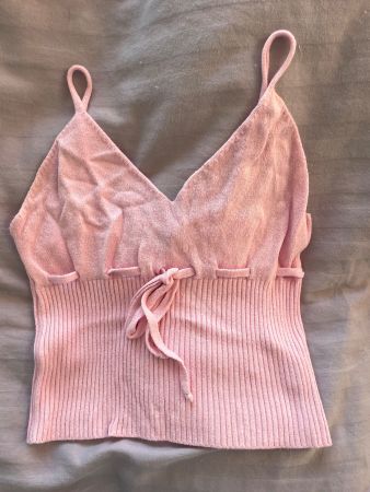 pinkes Top mit Schleife