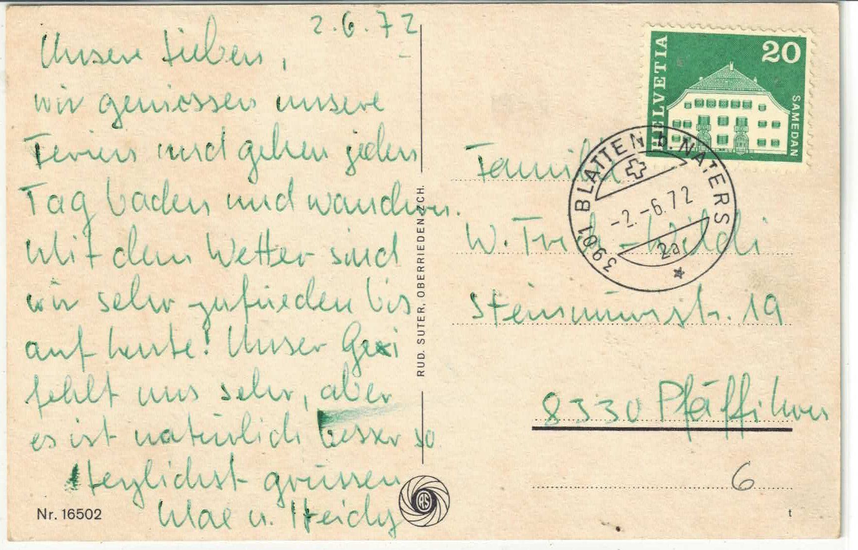Cartoline postali: Blatten-Belalp - Dorf Blatten – Usato da Ettingen venduto da Kartenplanet 1