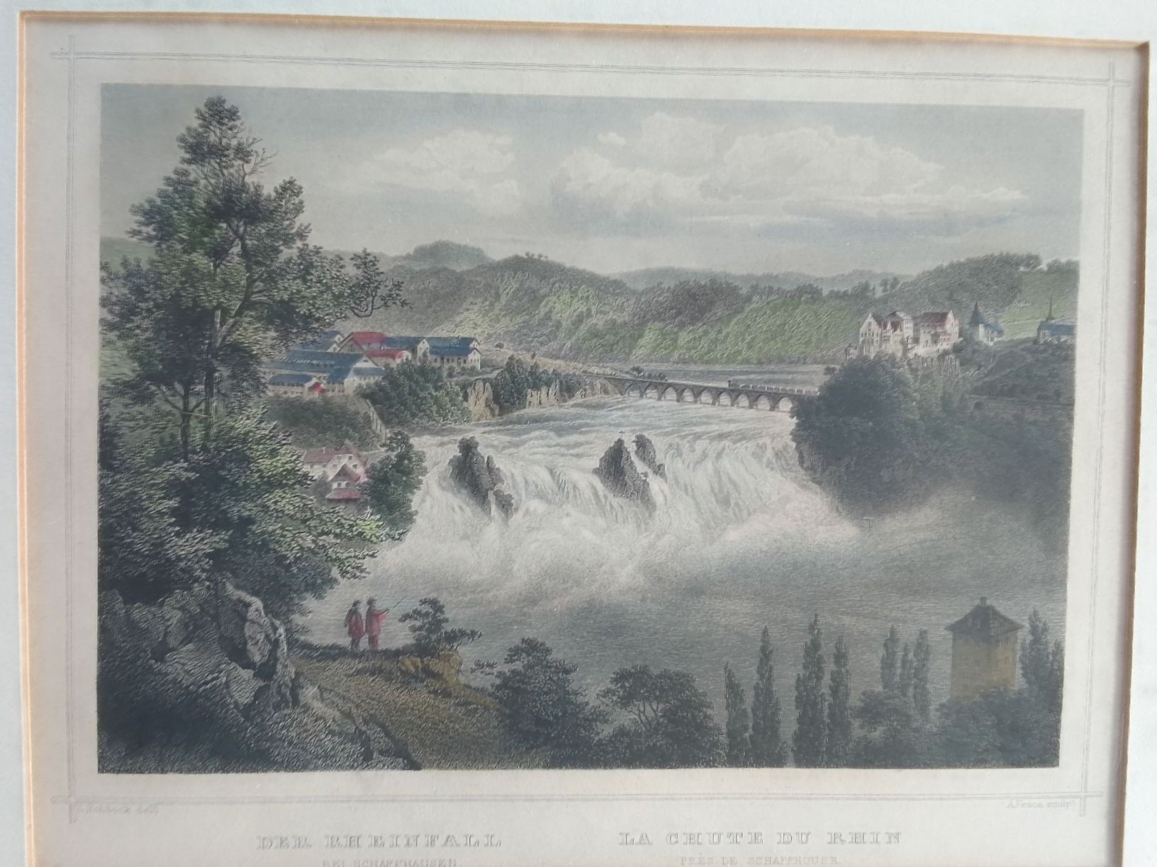 Incisioni: Stich Rheinfall mit Rahmen – Usato da Ebmatingen venduto da swiss.canadian 1