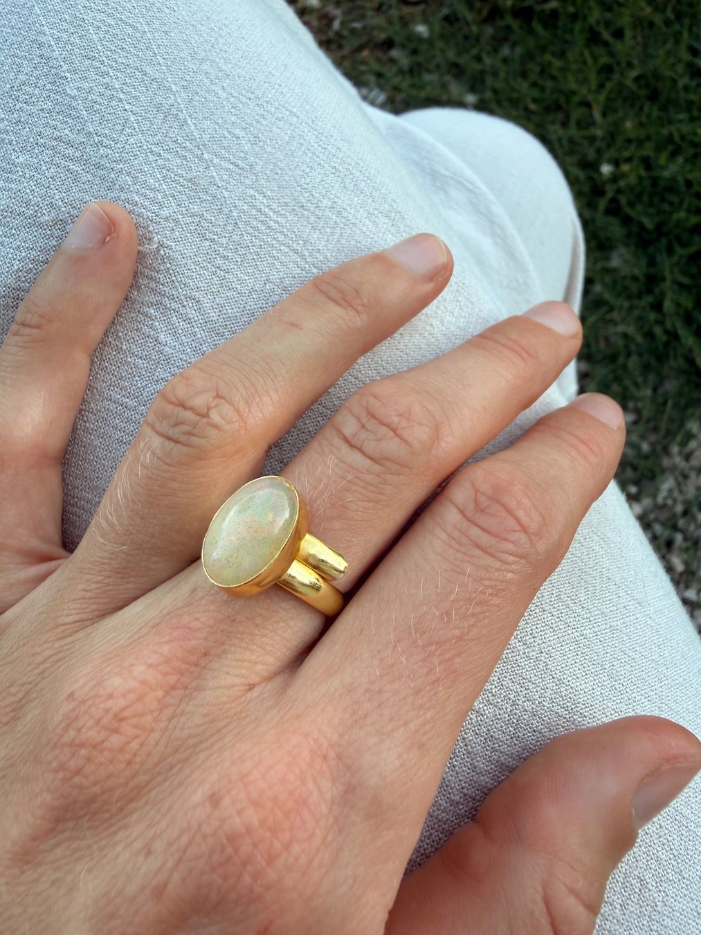 Ringe: schöner Opal Ring vergoldet grössenverstellbar – Neu (gemäss Beschreibung) aus Zug von julialbi 6