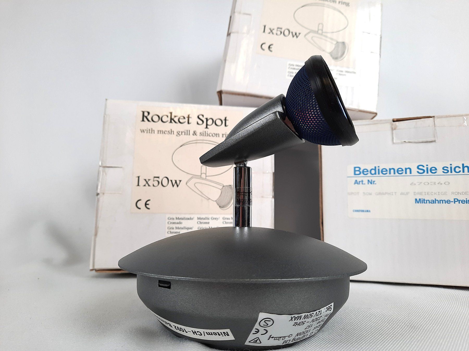 Lampen: 3er-Set Halogen-Spots "Rocket Spot" 50W – Graphit – Gebraucht aus Beinwil am See von Restwert_Beinwil 2