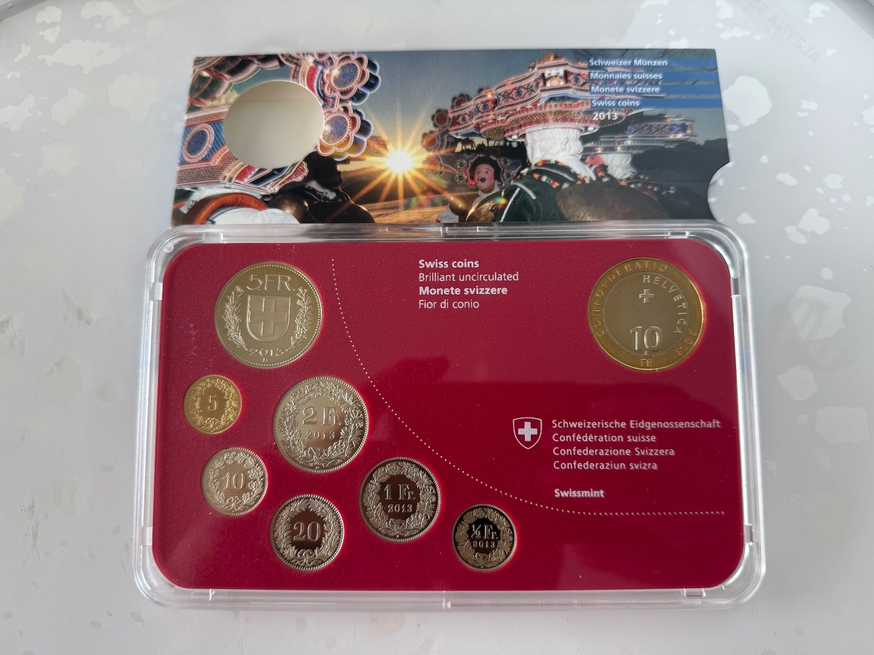 Tutti le monete: Schweizer Münzsatz 2013  Stempelglanz – Nuovo (secondo la descrizione) da Wallisellen venduto da SWISS_SILVER1 2