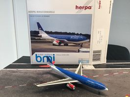 Herpa British Midland Airbus A330-200, 1:500, Sammlerstück