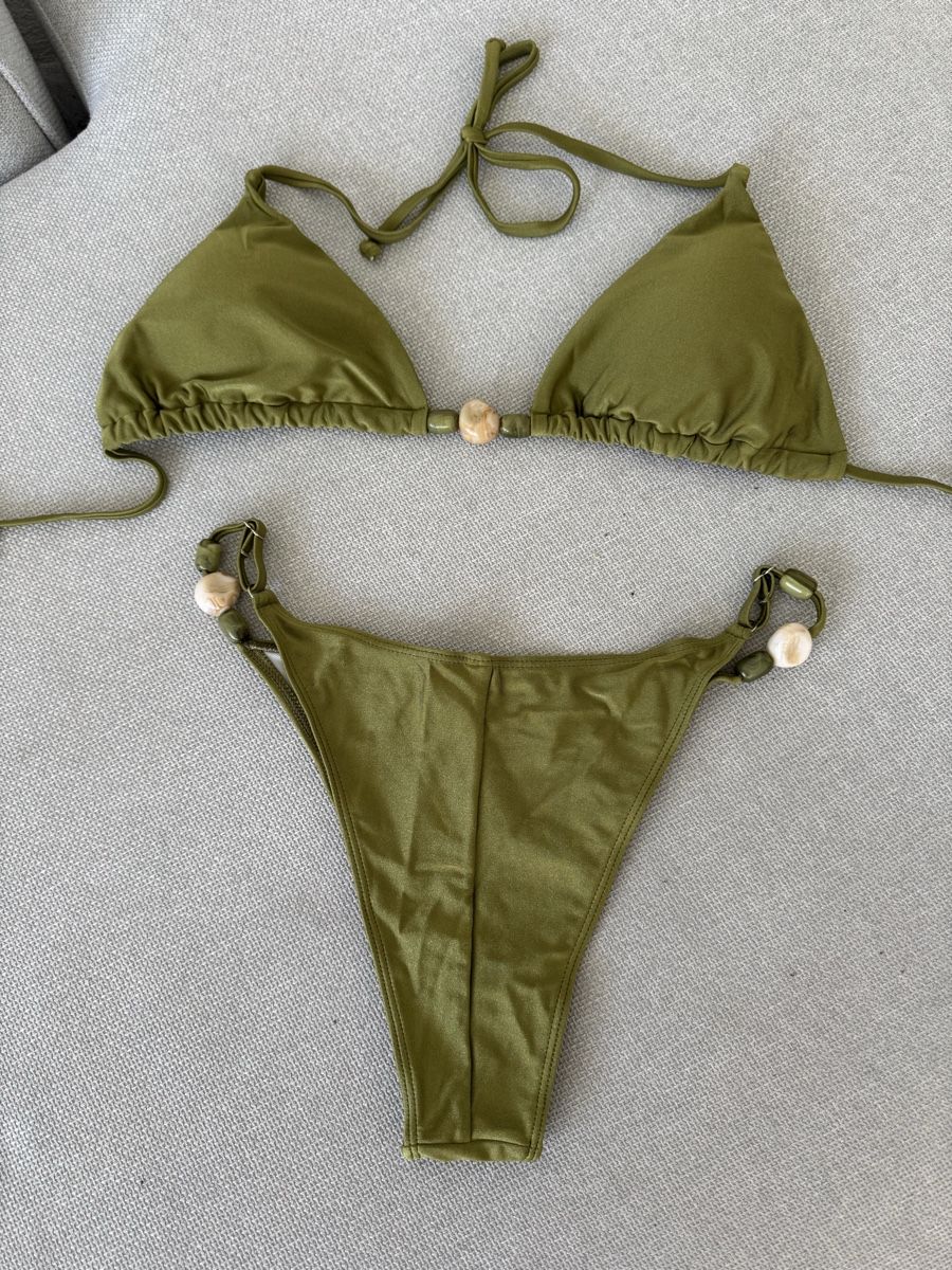 Maillots de bain & Bikinis: Neu: Zweiteiliger Khaki-Bikini, gr L – Neuf avec emballage d'origine à Granges VS par rvn 1
