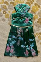 Weinbekleidung grün Glücksbringer Deko Asia Kleid Fla