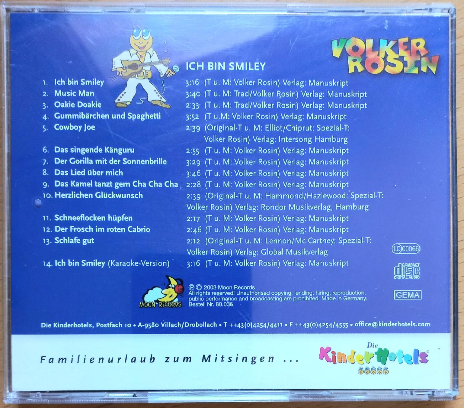 CD: CD - Volker Rosin - Ich bin Smiley – Usato da Niederuzwil venduto da lubimaja 2