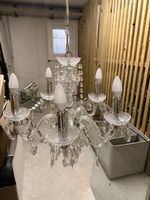 Chandelier crystal glass 5-light used