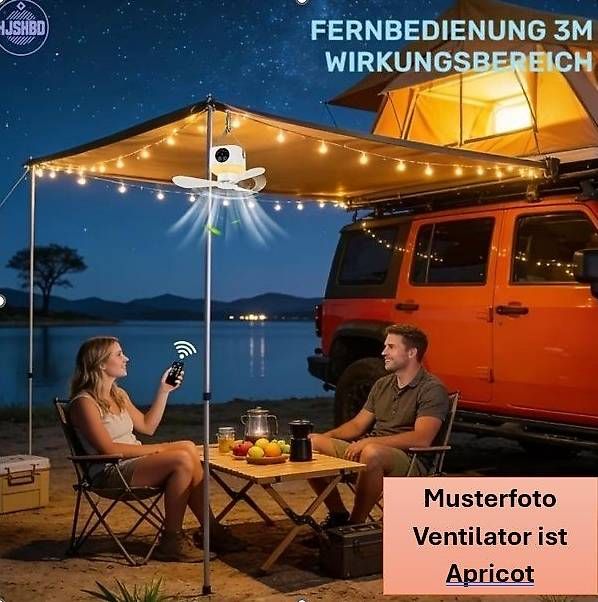 Ventilatori: Neuer mobiler Deckenventilator (Apricot), mit Licht – Nuovo e nell'imballaggio originale da Altenrhein venduto da marcow313 1