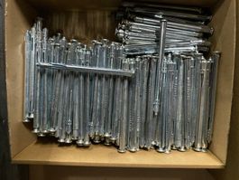 30 Metallrahmendübel Stahl verzinkt 10x120mm
