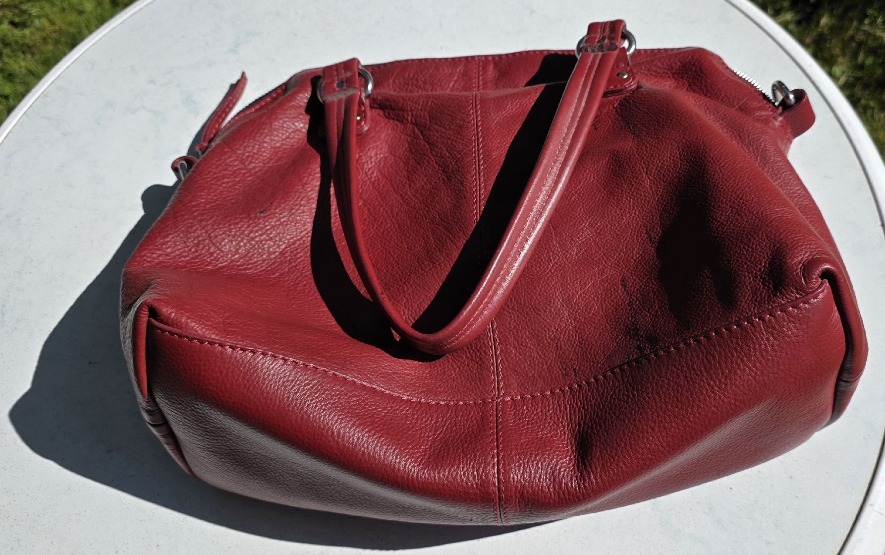Becksöndergaard Borse da donna: Beck Söndergaard Ledertasche, rot, Top Zustand! – Usato da Madetswil venduto da rolfmartin 3