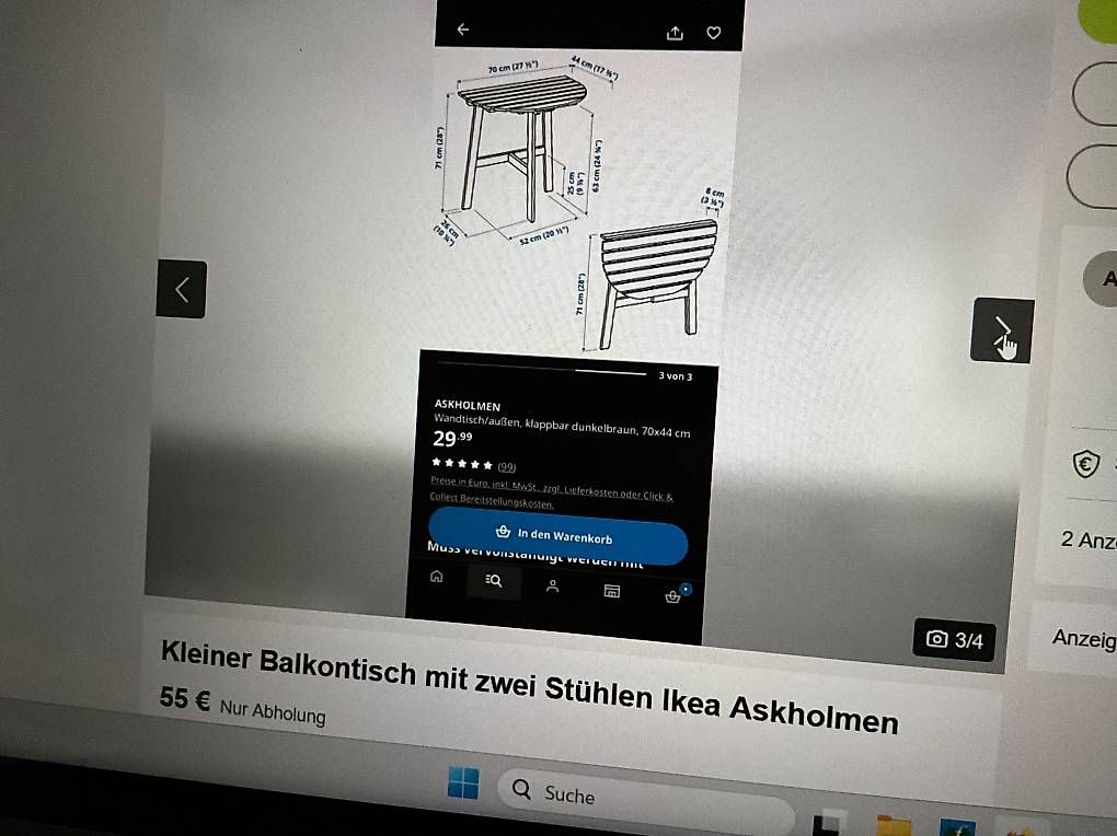 Ikea Tavoli: IKEA ASKHOLMEN Klapptisch – Usato da Luzern venduto da Tembo2