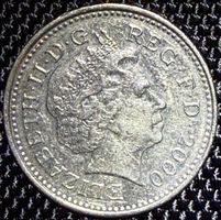 Pièce rare: 1 livre sterling Elizabeth II, année 2000
