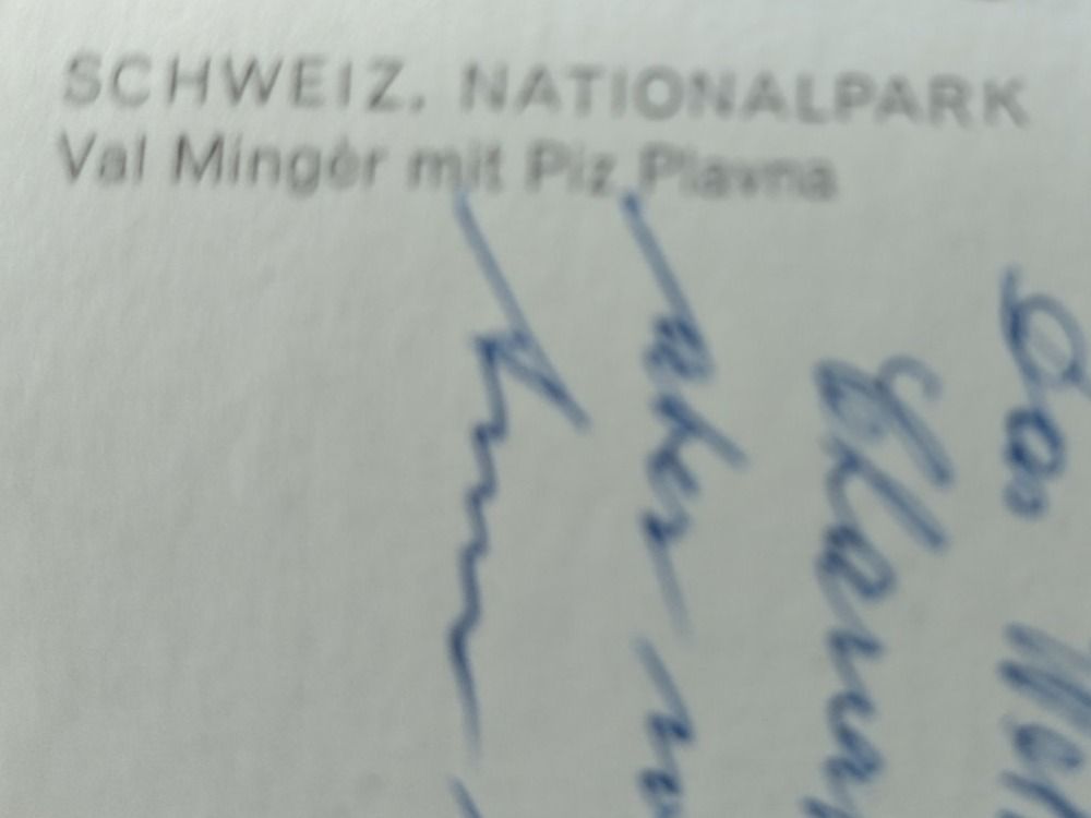 Ansichtskarten: Postkarte: Nationalpark 1960 – Gebraucht aus Wildhaus von Hukwildhaus 2