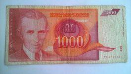 Billet banque Ex-Yougoslavie 1000 Dinars 1992 BE