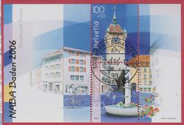 S'Block  Nation. Briefmarkenaus  Baden NABA 2006 II  Ersttag