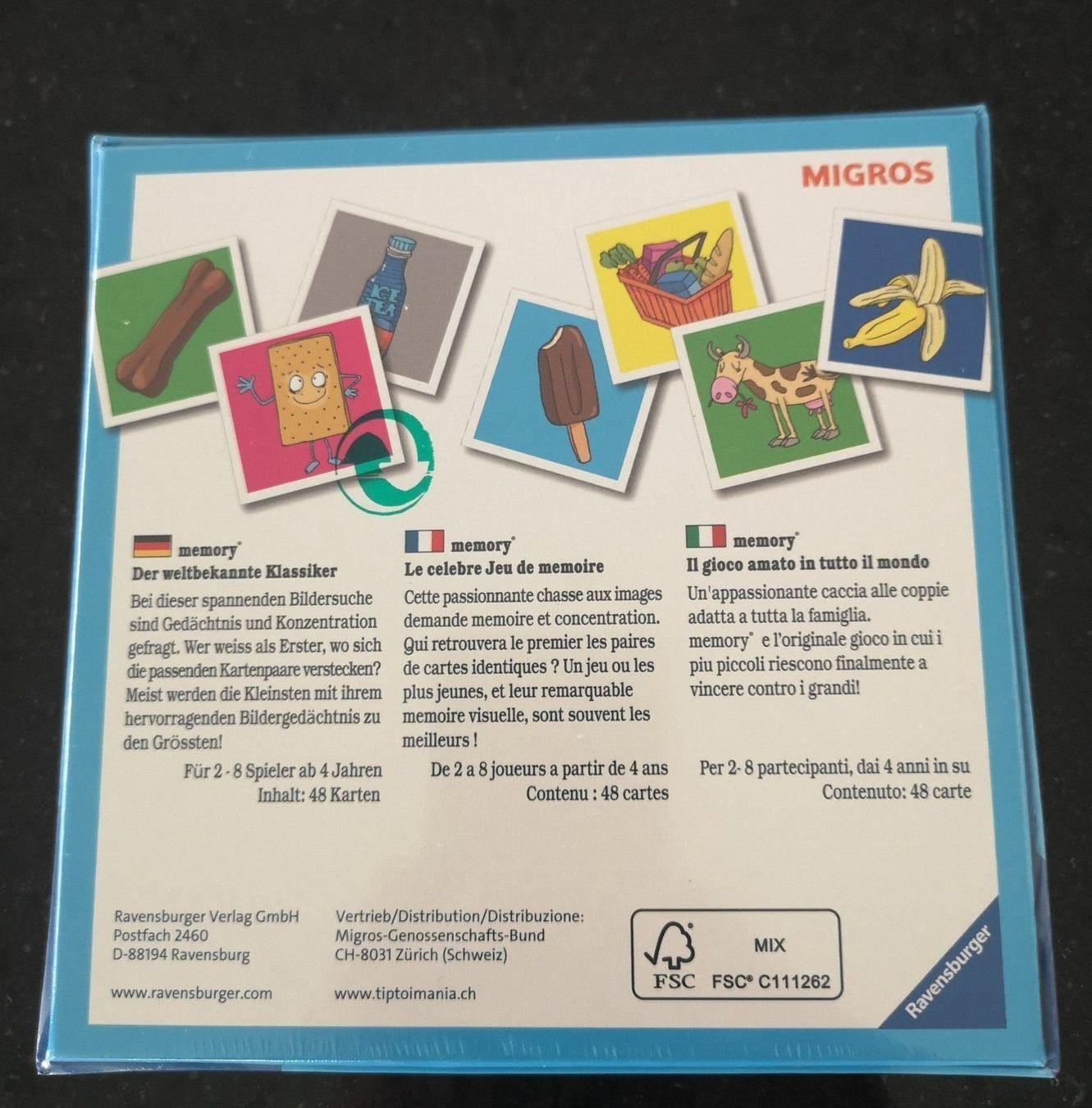 Ravensburger Giochi: Migros Memory - Ravensberger – Nuovo e nell'imballaggio originale da Rothenburg venduto da Patri00 1