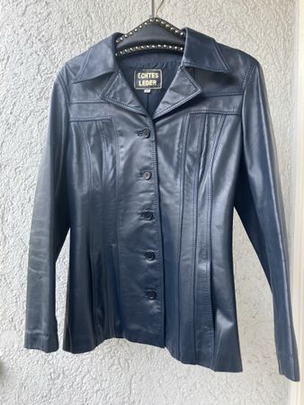 Vintage Lederjacke 70er Jahre, Gr. 38