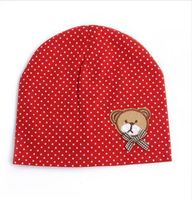 NEUE Baumwoll-Mütze rot-weiss Polka dot für 0-8 Mon - 80331
