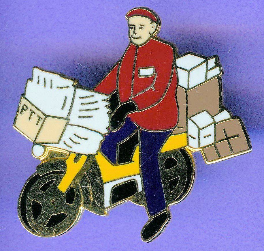 Placchette & Badge: PTT   Pöstler mit Motorrad – Usato da Winterthur venduto da Sammleroase