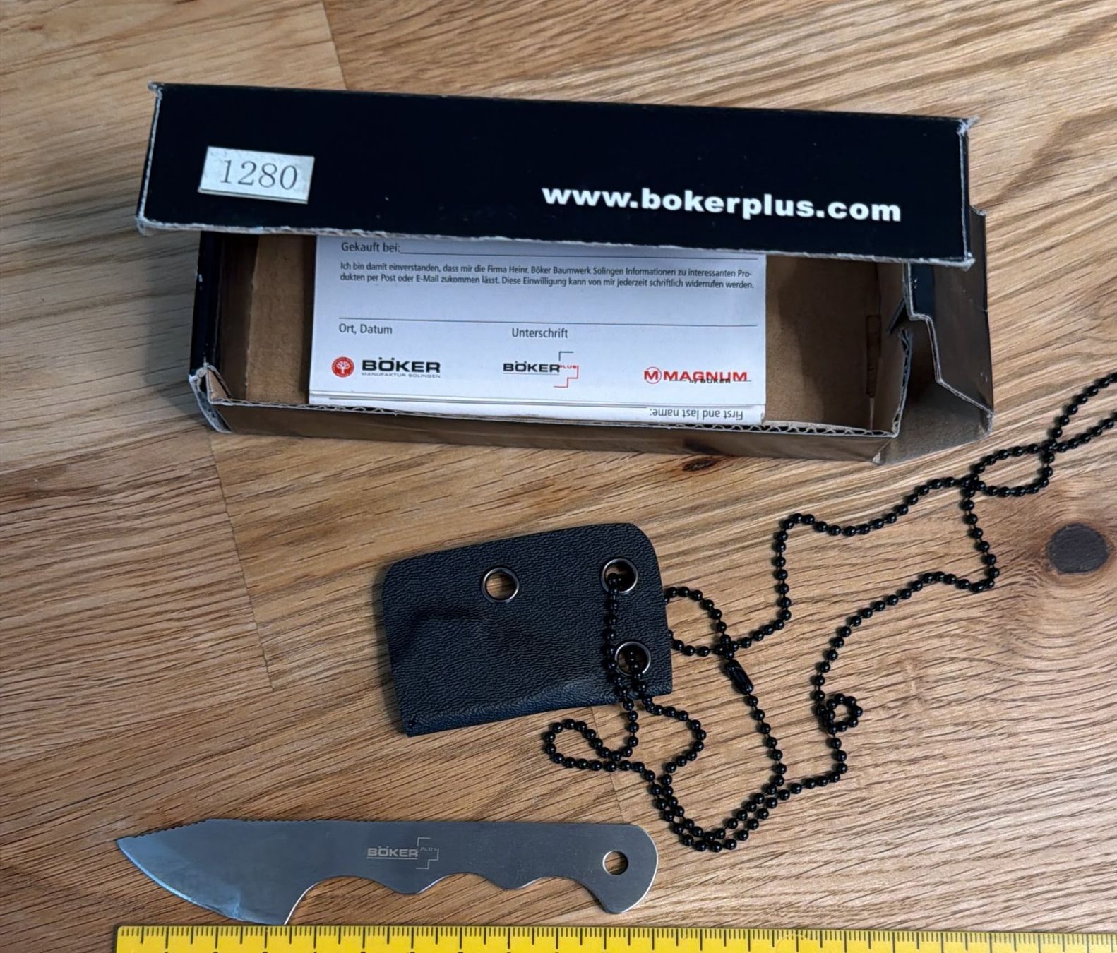 Zubehör: BÖKER PLUS NUB IWA 2012 NACKENMESSER – Neu und originalverpackt aus Zürich von Frei-Occasionen