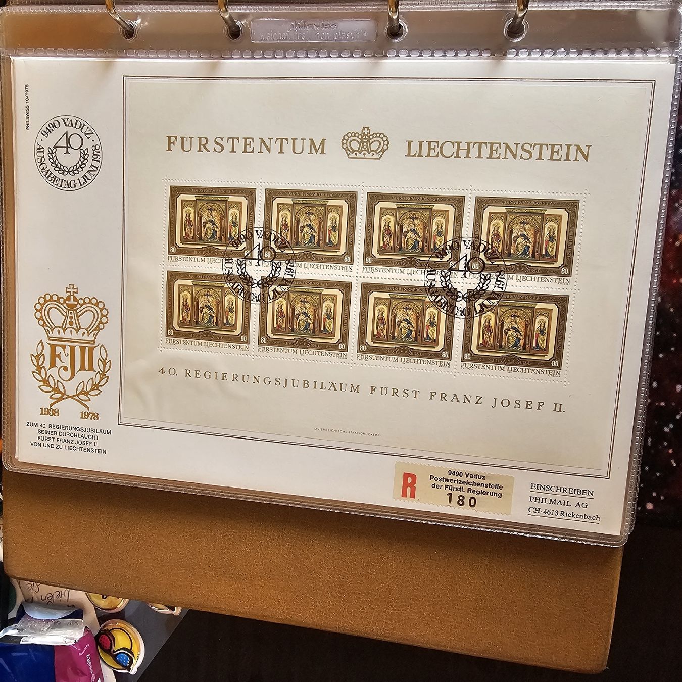Alle Briefmarken: FÜRSTENTUM LIECHTENSTEIN R.FDC KL.BOGEN – Gebraucht aus Dintikon von bonita099 2