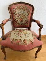 Gobelin-Sessel H 86 cm, B 56 cm, Sitzhöhe 40 cm