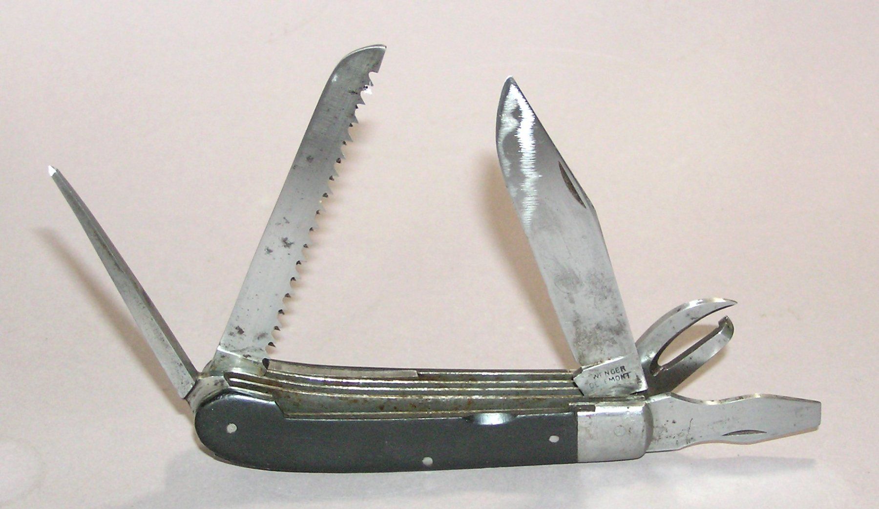 Wenger Taschenmesser: ALTES TASCHENMESSER SACKMESSER WENGER DELEMONT – Gebraucht aus Grenchen von Antique-hunter 1