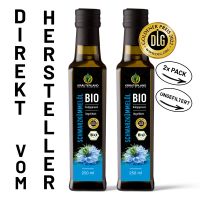 Bio Schwarzkümmelöl UNGEFILTERT 2X250ml FRISCH kaltgepresst