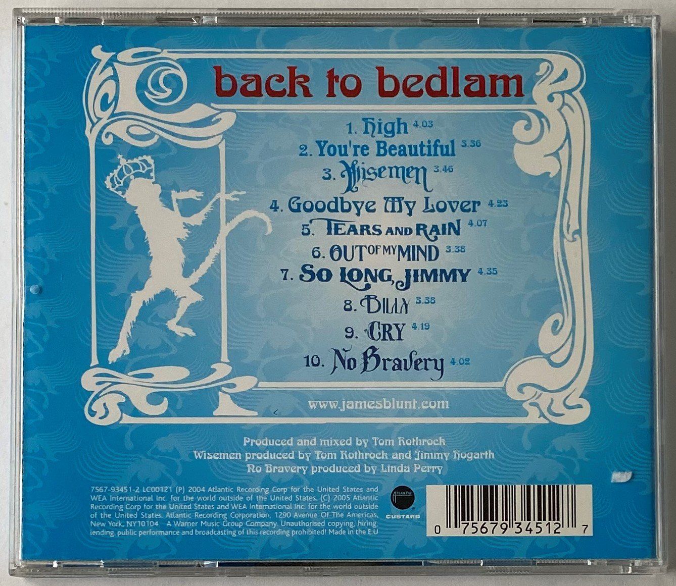 CD: James Blunt, Back to Bedlam – Usato da Flums venduto da Asquillo 1