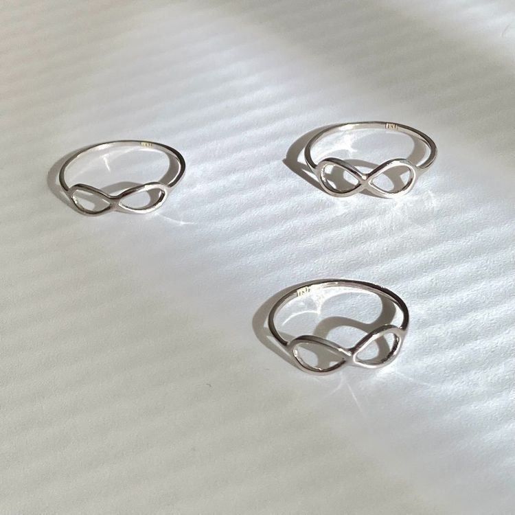 Anelli: Ring 925 Silber INFINITY Unendlichkeit geometrisch fein 55 – Nuovo e nell'imballaggio originale da Zürich venduto da goldfisch.schmuck 2