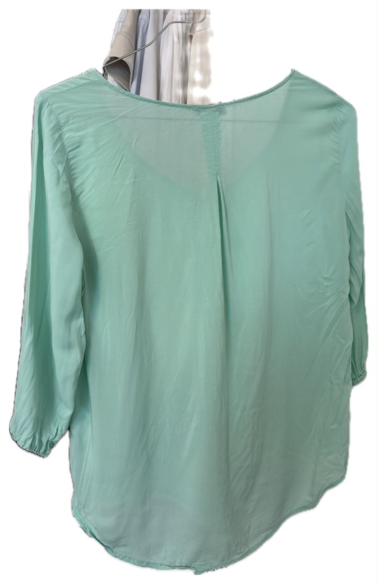 Pull&Bear Camicette: Pull&Bear Bluse mint, 3/4-Arm, Vokuhila-Schnitt, Gr. L – Usato da Basel venduto da tin_h697 1
