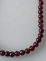 Halskette Collier Granat ? Rubin ? 45cm