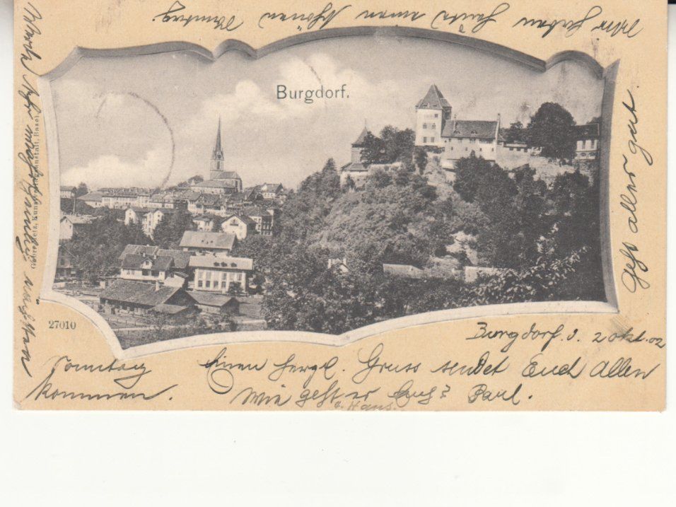 Cartoline postali: Burgdorf 1902 – Usato da Bürglen TG venduto da StampGraf