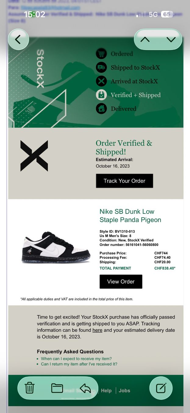 Nike Scarpe da uomo: Nike Panda Pigeon – Nuovo e nell'imballaggio originale da Disentis/Mustér venduto da bin_9g95 9