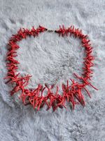 Vintage fancy rotes Perlchen Halskette Collier