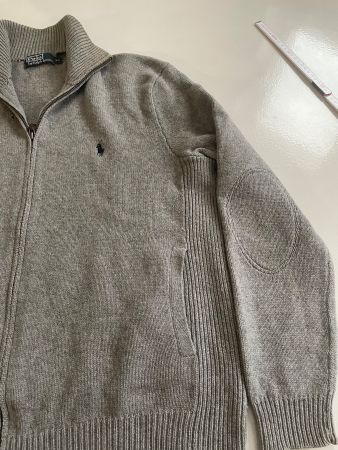 Cardigan Polo by Ralph Lauren XL 100% Lambs Wool Ab 1.-