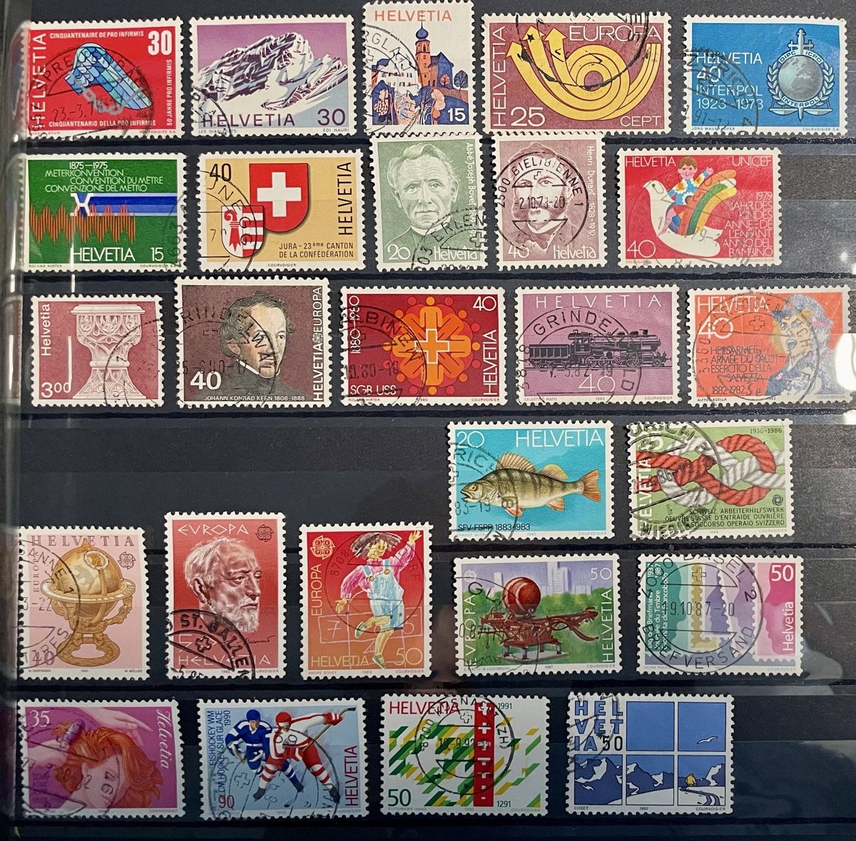 Tutti i francobolli: Briefmarken Schweiz - Einzelstücke 1970-1992 – Usato da Neerach venduto da chr_2llp