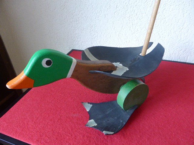 Spielzeuge: Schiebe Stoss Holz Ente Vintage – Gebraucht aus Hitzkirch von kleinerbaer01