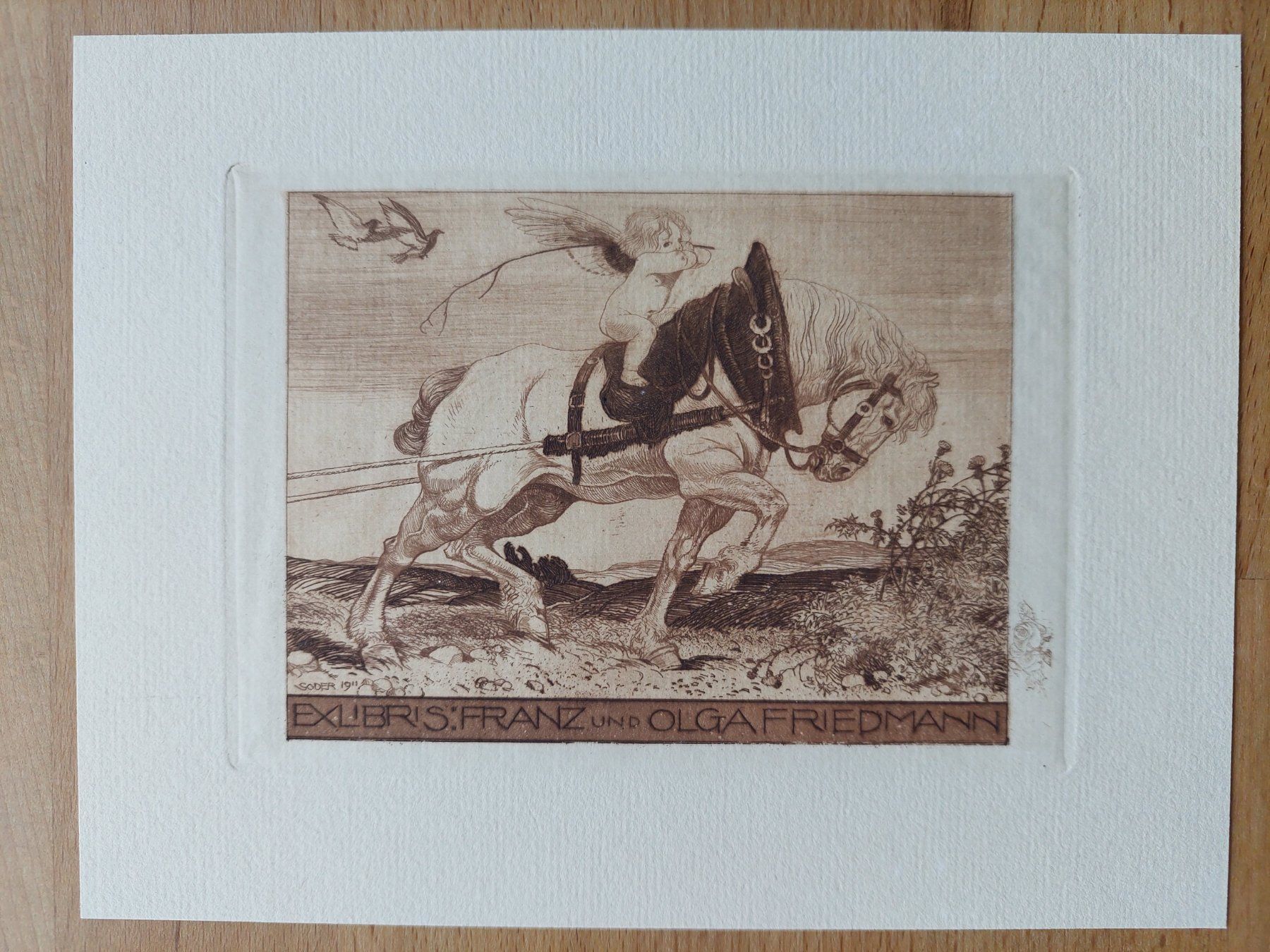 Tableaux: Exlibris Alfred Soder - Original Radierung mit Remarque 1911 – D'occasion à Obfelden par Exlibris-Art