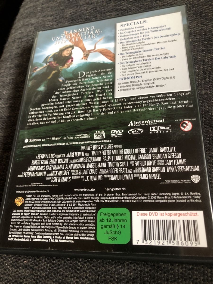 Tous les DVDs: DVD Harry Potter und der Feuerkelch – D'occasion à Balsthal par Katzenfan99 1